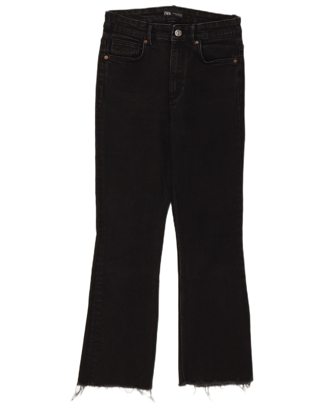 Zara Jeans Bootcut para Mujer EU 38 Small W28 L25 Algodón Negro
