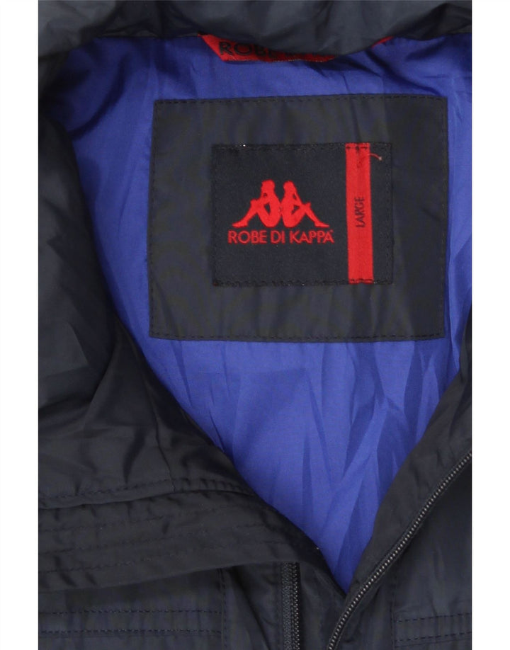 Kappa Chaqueta acolchada para hombre UK 40 Large Poliéster azul marino