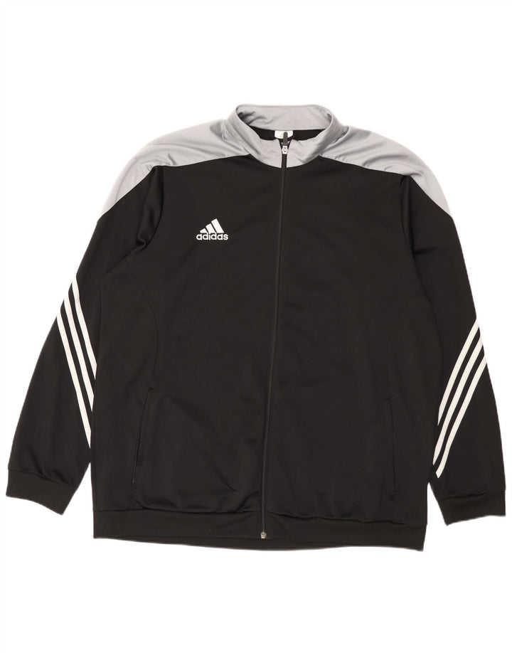 Adidas - Chaqueta de chándal para hombre, talla 2XL, color negro, poliéster