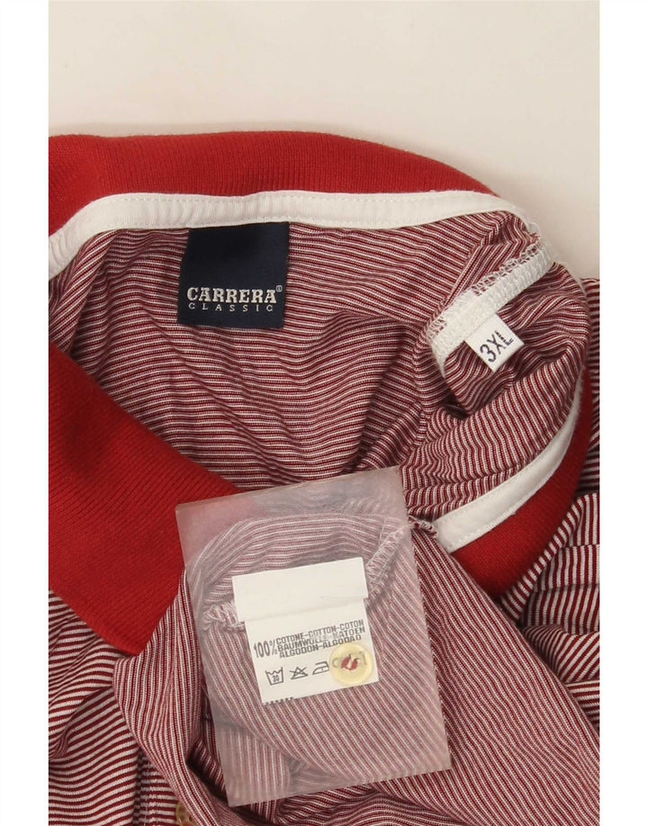 Polo Carrera Hombre 3XL Algodón Rayas Rojas