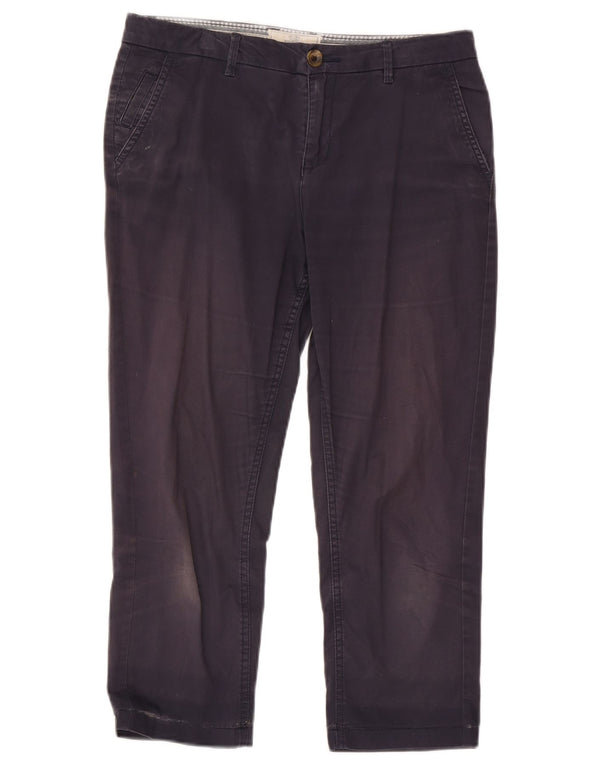 Pantalones Capri para Mujer Fat Face UK 10 Small W28 L22 Azul Marino Algodón