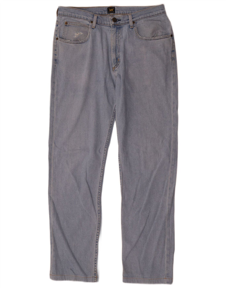 Lee Vaqueros Rectos Brooklyn Para Hombre W33 L32 Algodón Azul