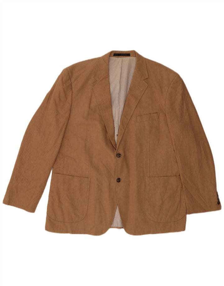 Marks & Spencer Chaqueta tipo blazer de 2 botones para hombre UK 38 Medium Beige Linen