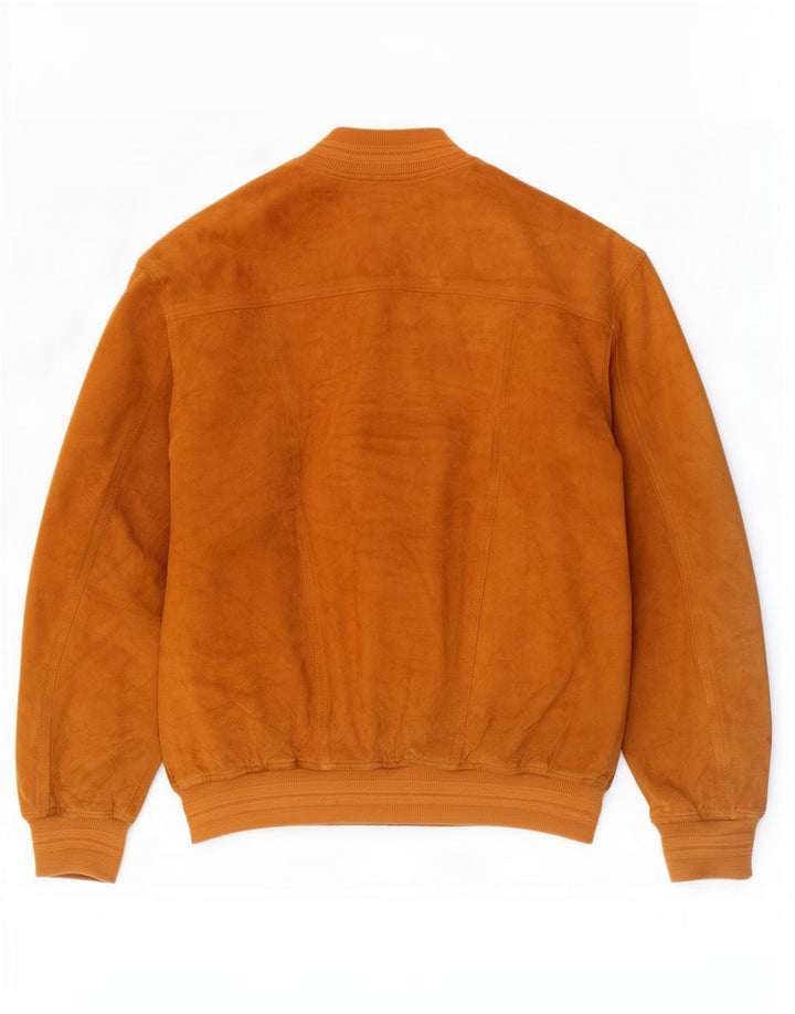 Chaqueta de ante vintage para hombre IT 54 2XL cuero marrón
