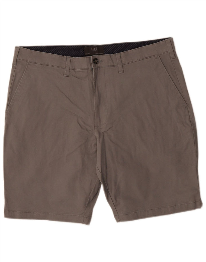 Marks & Spencer Pantalones cortos chinos para hombre W36 Algodón gris grande