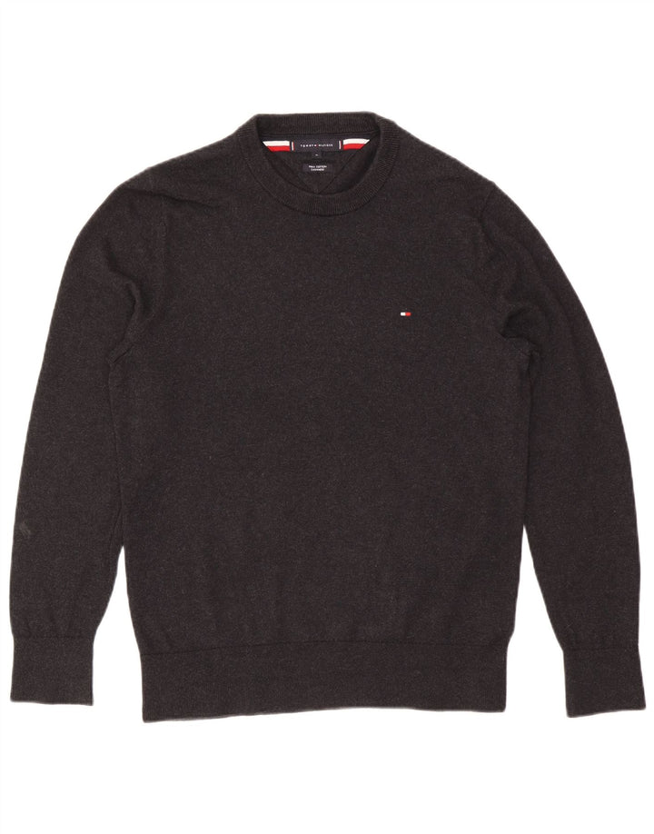 Tommy Hilfiger Jersey con cuello redondo para hombre de algodón gris medio