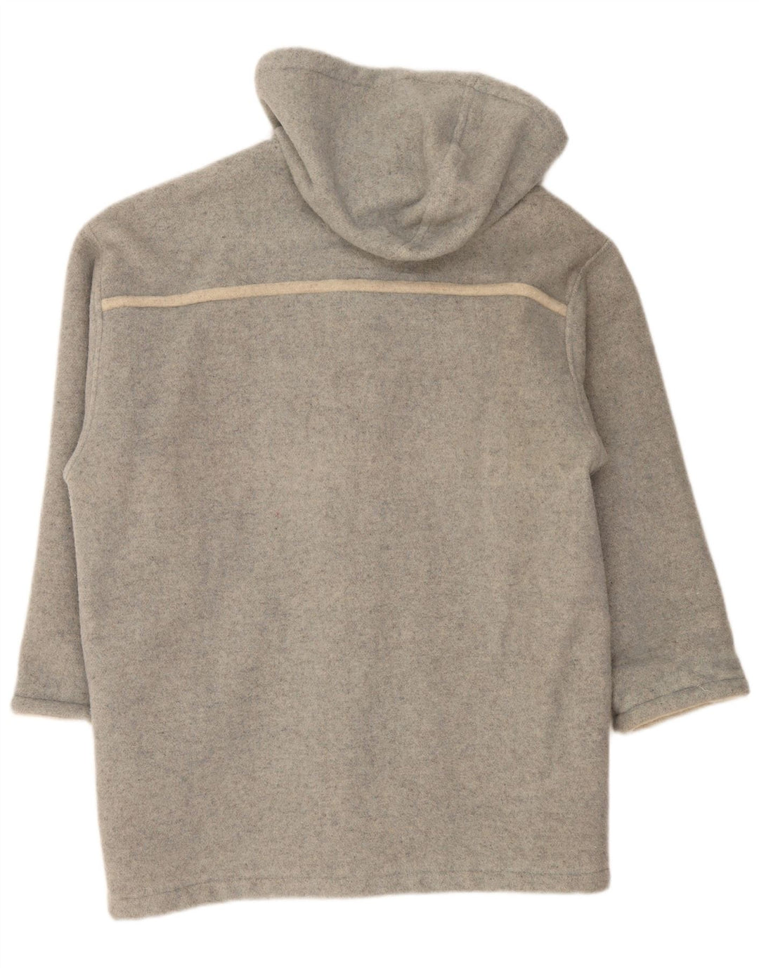 Vintage mujer abrigo con capucha Reino Unido 18 XL lana gris