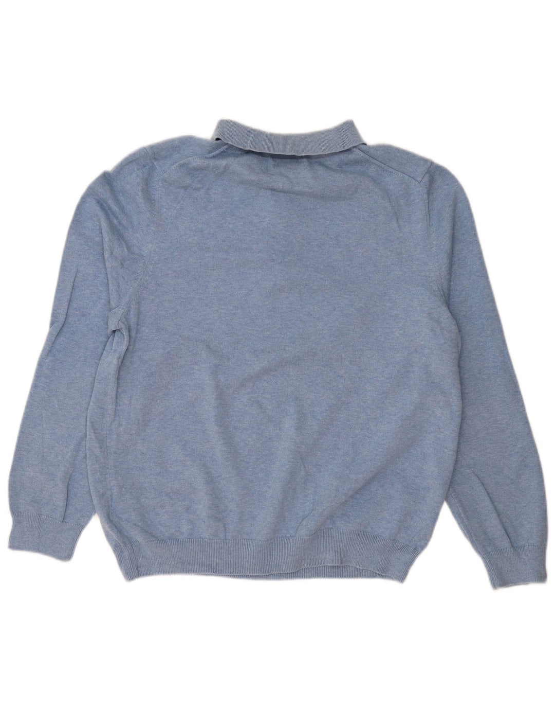 EDDIE BAUER Jersey tipo polo para hombre de algodón azul medio