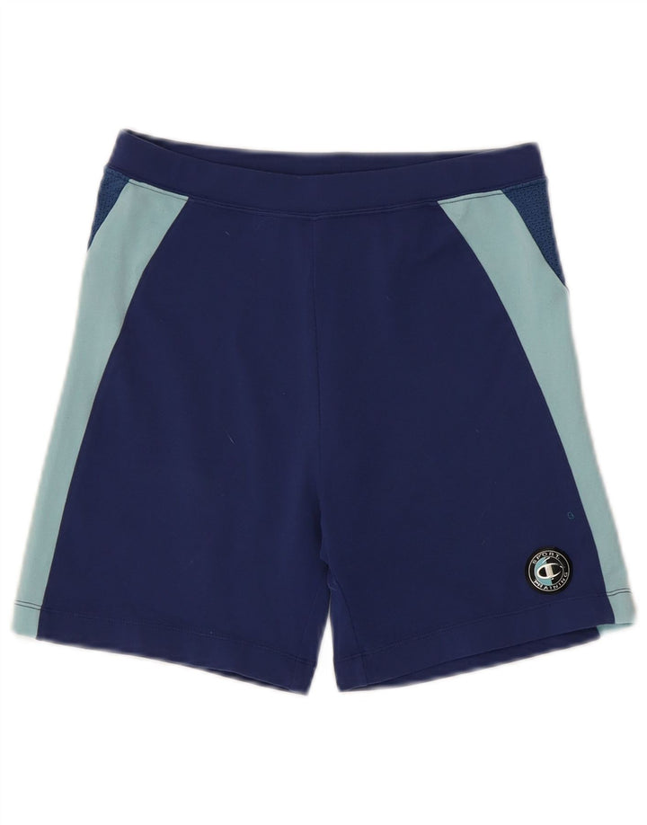 CHAMPION Pantalones cortos deportivos para niños 11-12 años Grande Azul marino Colorblock Nylon
