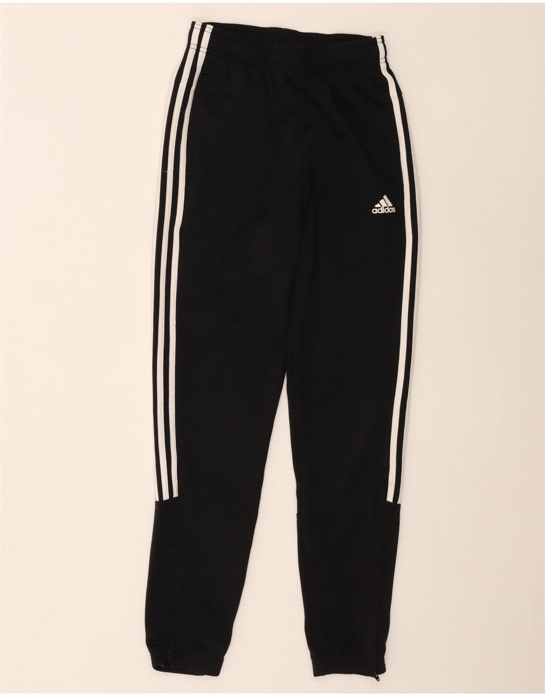 Adidas Mujer Chándal Pantalones Joggers UK 10 Pequeño Negro Poliéster