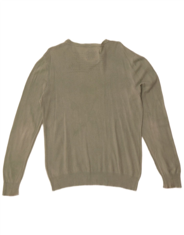 Think Pink Jersey con cuello en V para hombre, talla grande, algodón verde