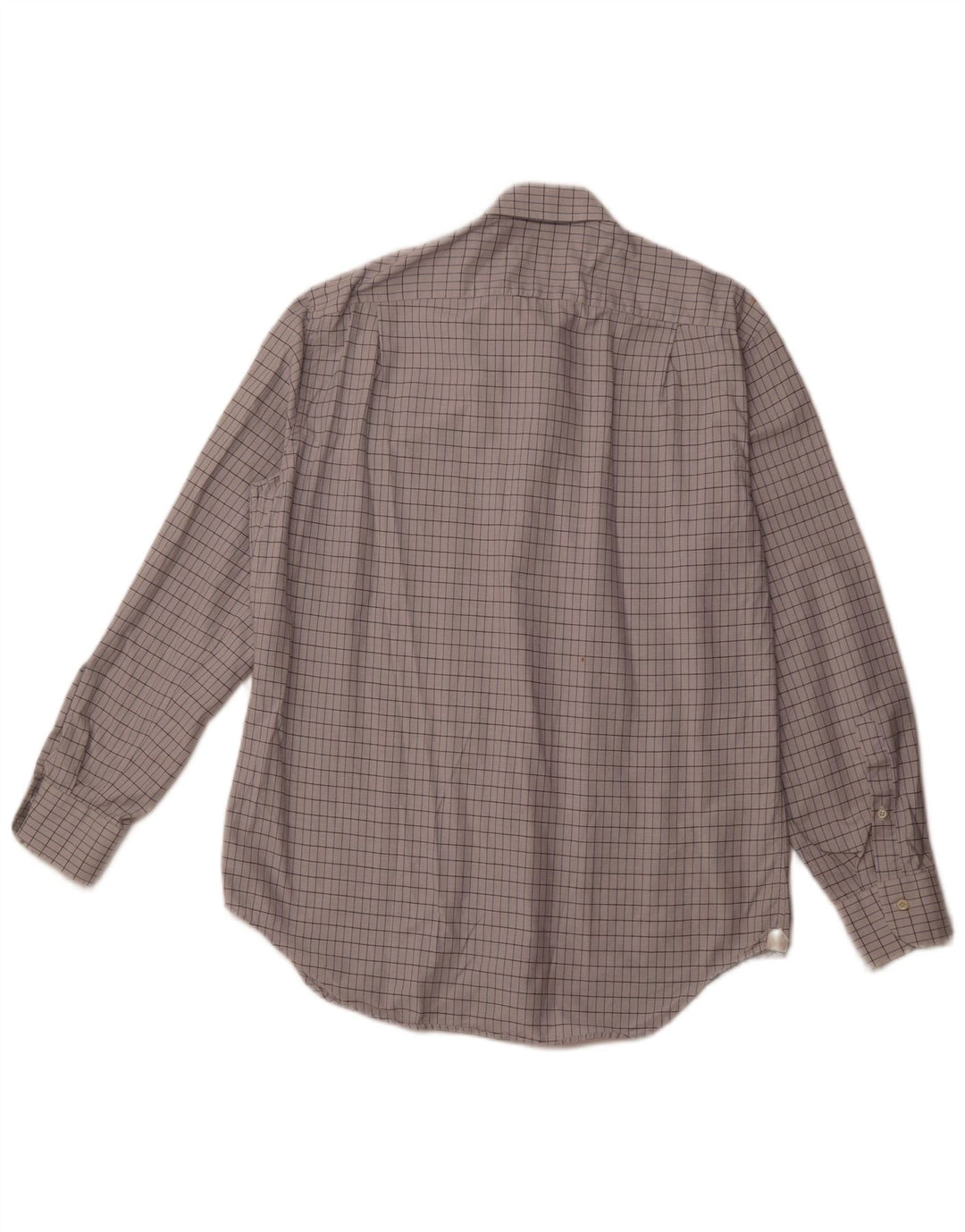 ERMENEGILDO ZEGNA Camisa para hombre Talla 41 16 Algodón a cuadros blanco roto grande