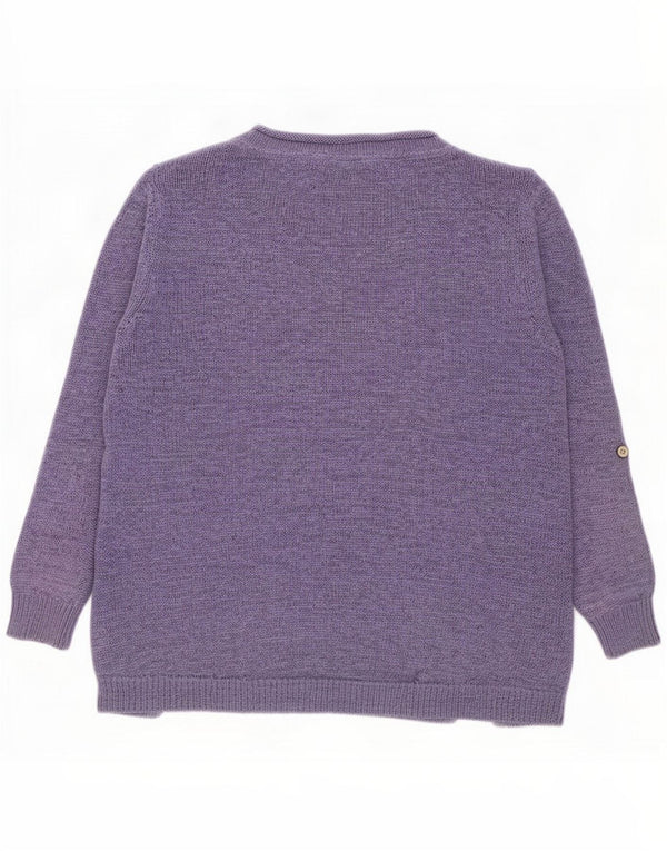 Suéter tipo jersey con cuello barco para mujer de White Stuff UK 44 Large Purple Linen
