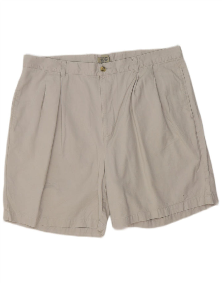Izod Mens Pegged Chino Shorts W38 XL Algodón Gris
