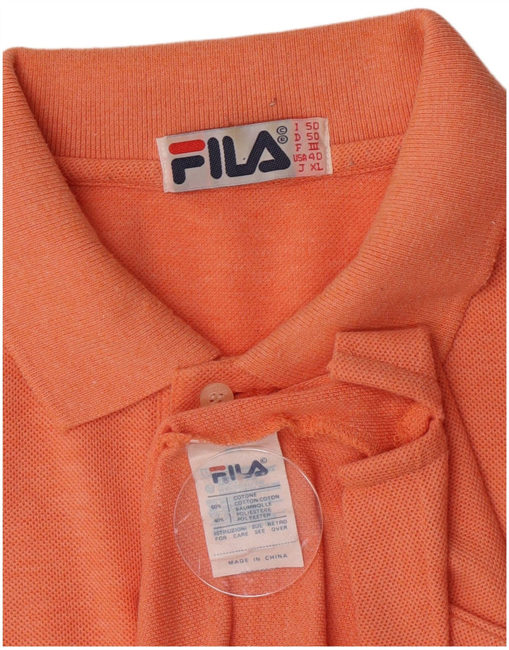 Polo Fila Hombre IT 50 Algodón Naranja Mediano