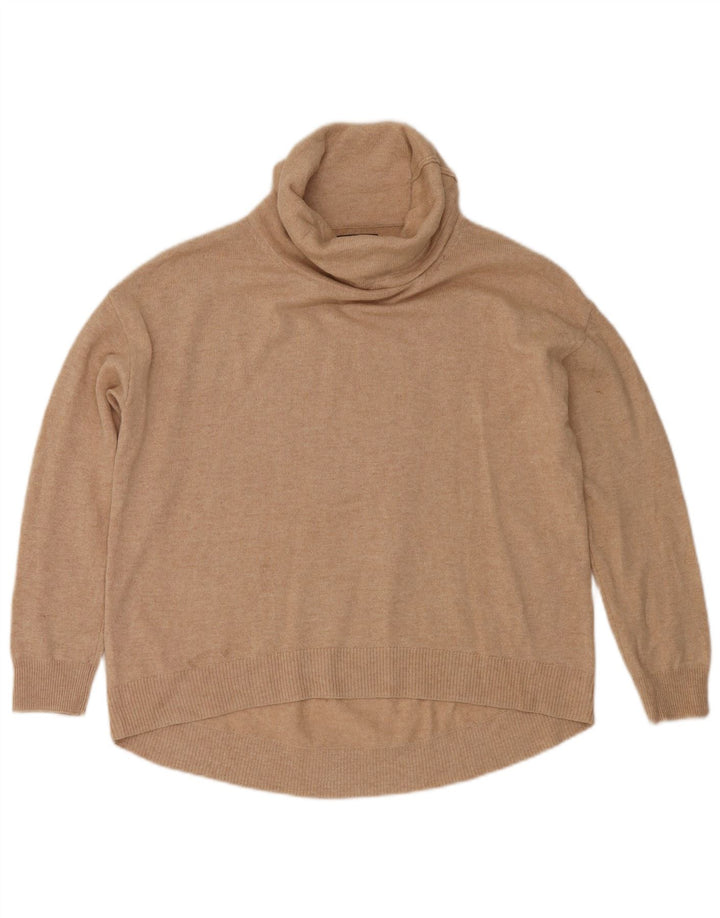 Massimo Dutti Jersey oversize con cuello vuelto para mujer UK 10 Small Beige