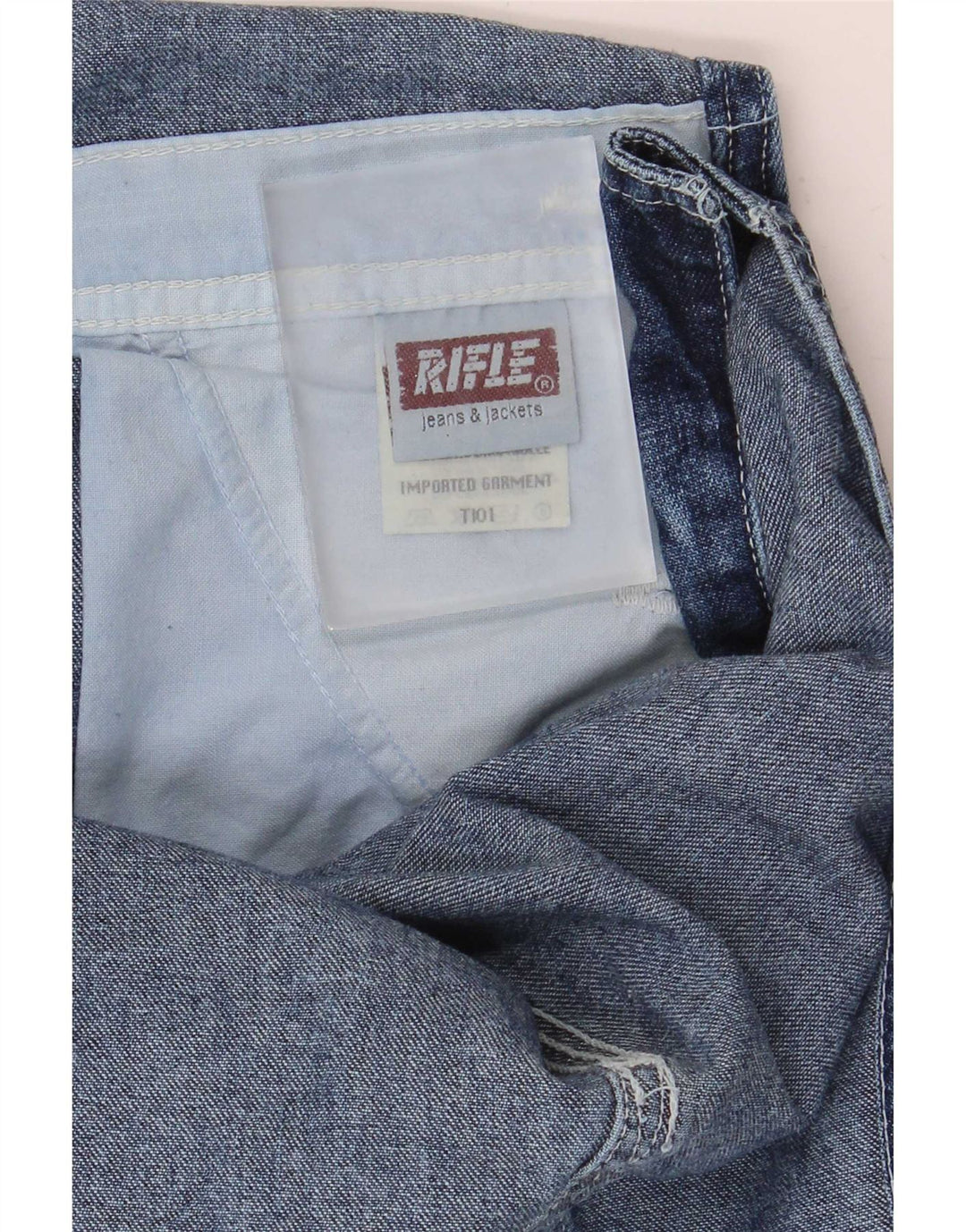 Rifle Jeans tipo peto cargo para hombre W28 L34 Algodón azul