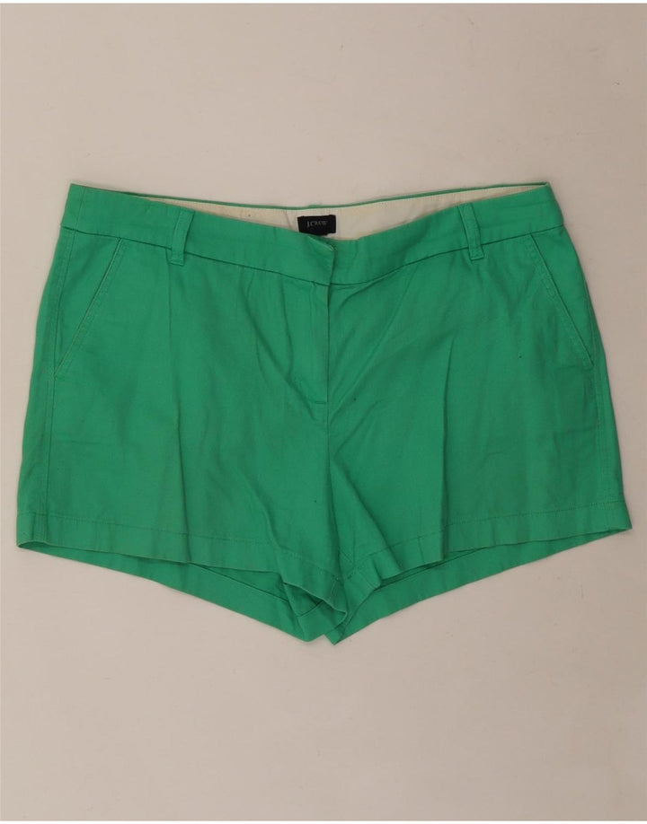 J. CREW Pantalones cortos chinos para mujer US 14 XL W36 Algodón verde