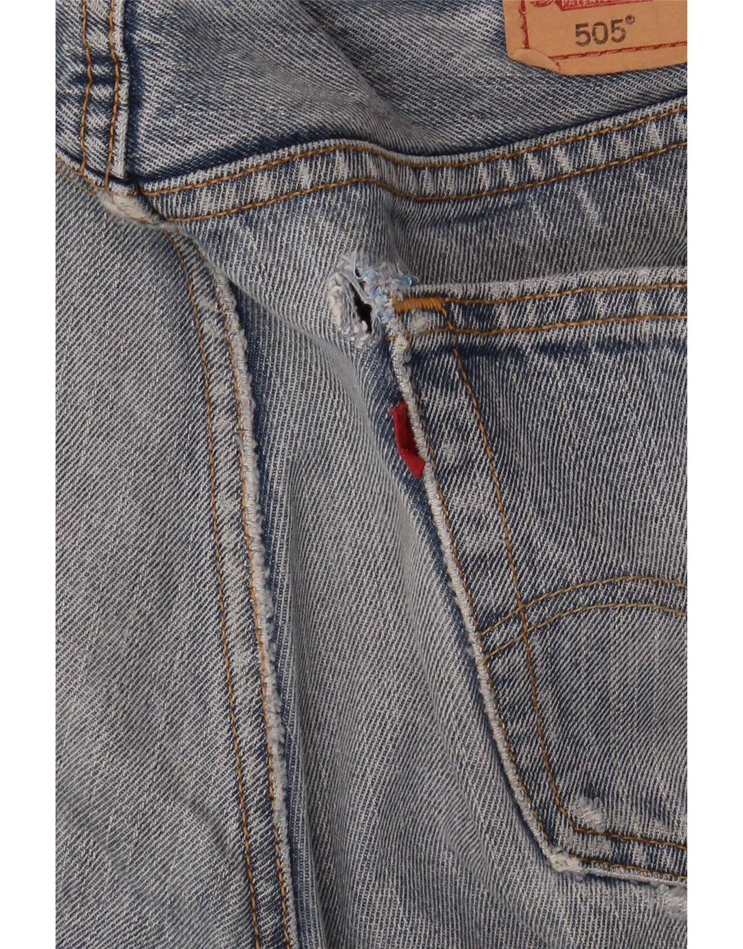 Levi's Jeans rectos desgastados 505 para hombre W34 L32 Algodón azul