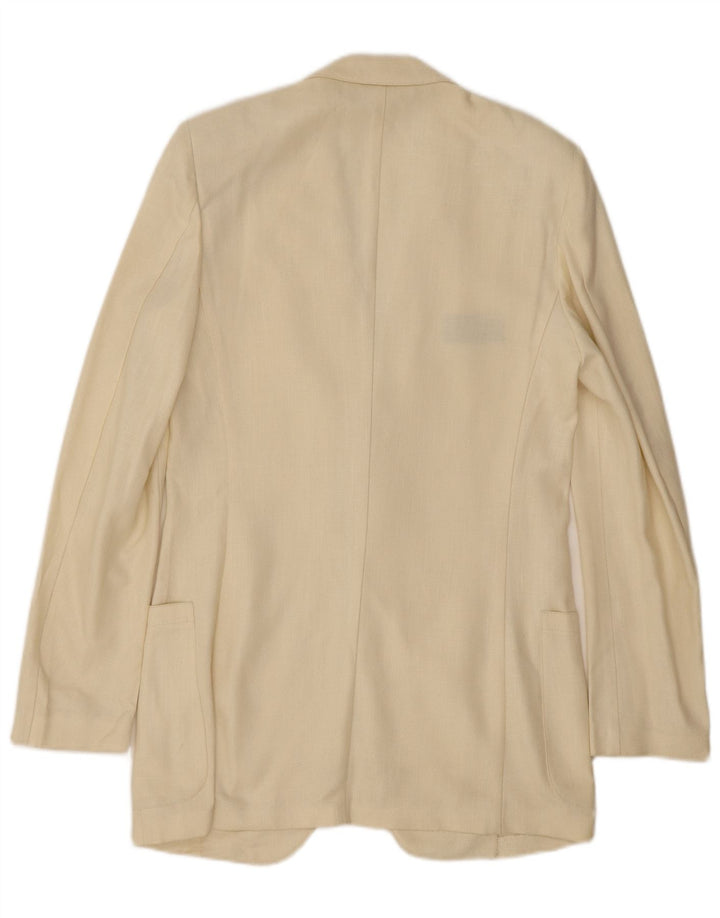 Lebole Chaqueta tipo blazer de 2 botones para hombre UK 36 Small Off White