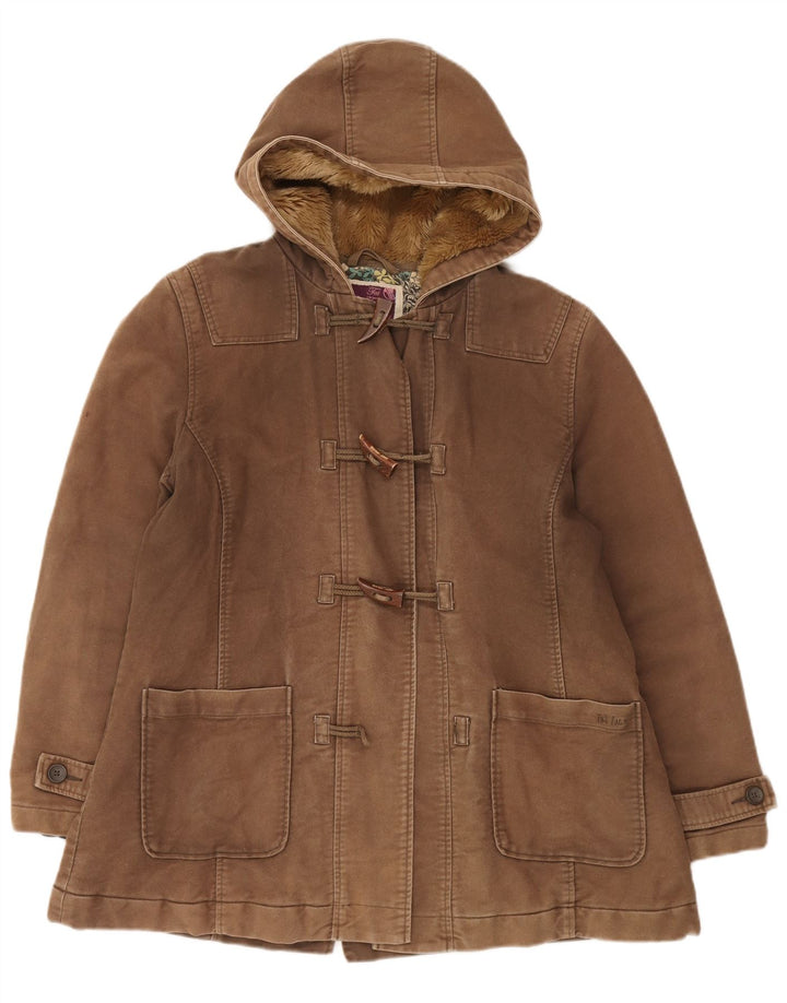 Chaqueta tipo trenca extragrande con capucha para mujer de Fat Face UK 46 Large Algodón marrón
