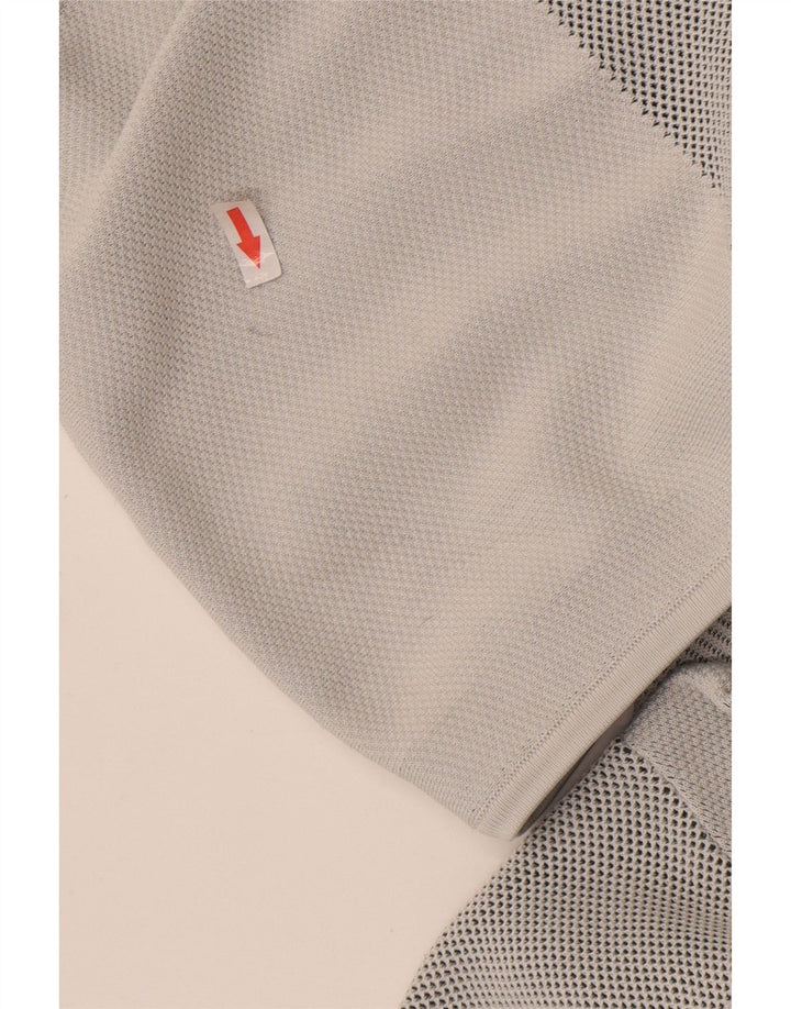 ADIDAS Sudadera con capucha y cremallera para hombre, color gris medio, a rayas