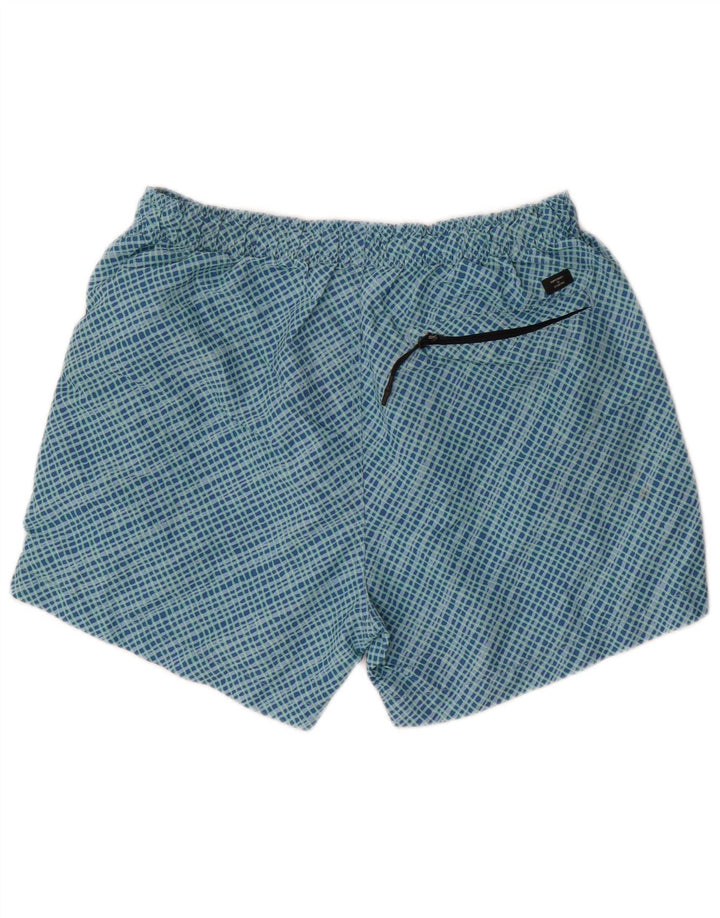 Superdry Bañador para hombre de poliéster con cuadros azules grandes