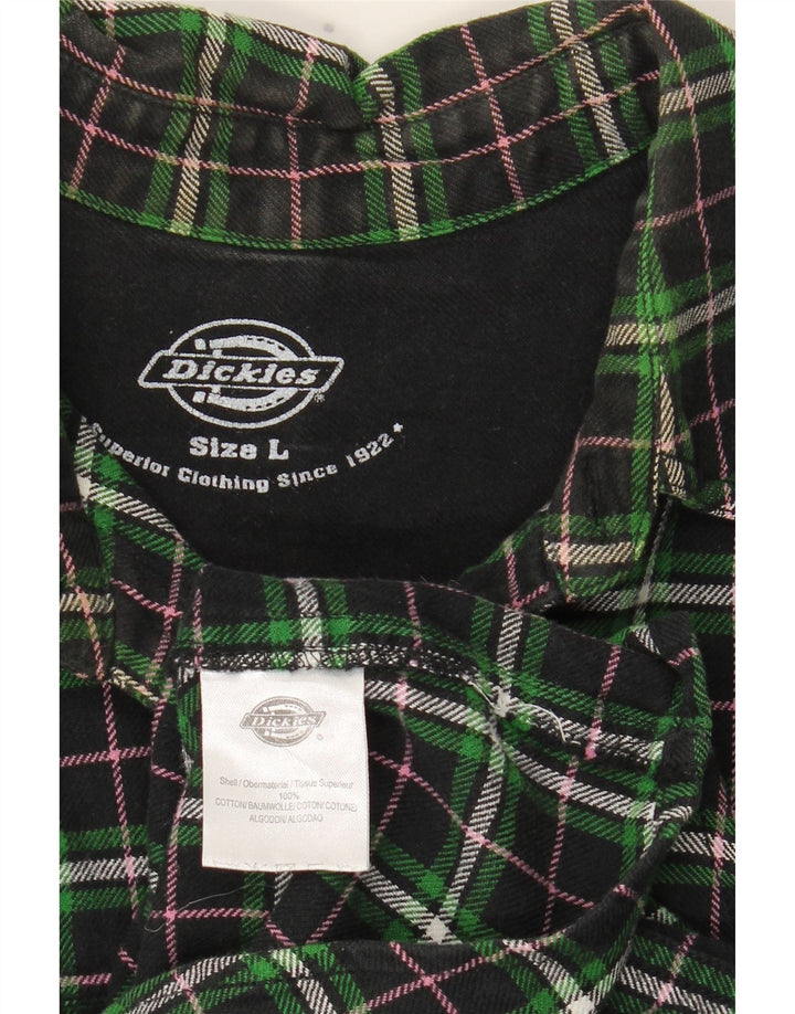 Dickies Camisa De Franela De Algodón A Cuadros Verdes Grandes Hombre