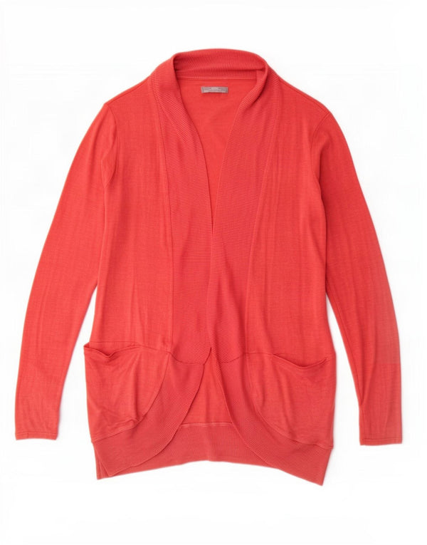 Zara Mujer Cárdigan Abierto Suéter UK 10 Small Viscosa Rosa