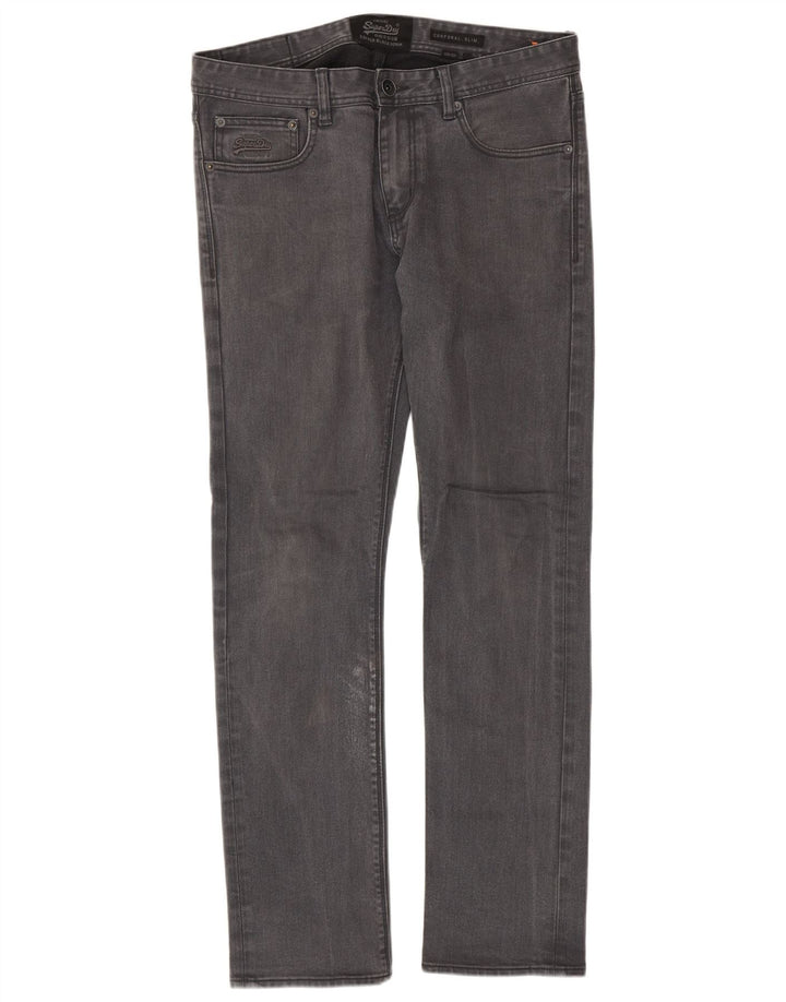 Vaqueros Superdry Corporal Slim para hombre W33 L32 Algodón gris