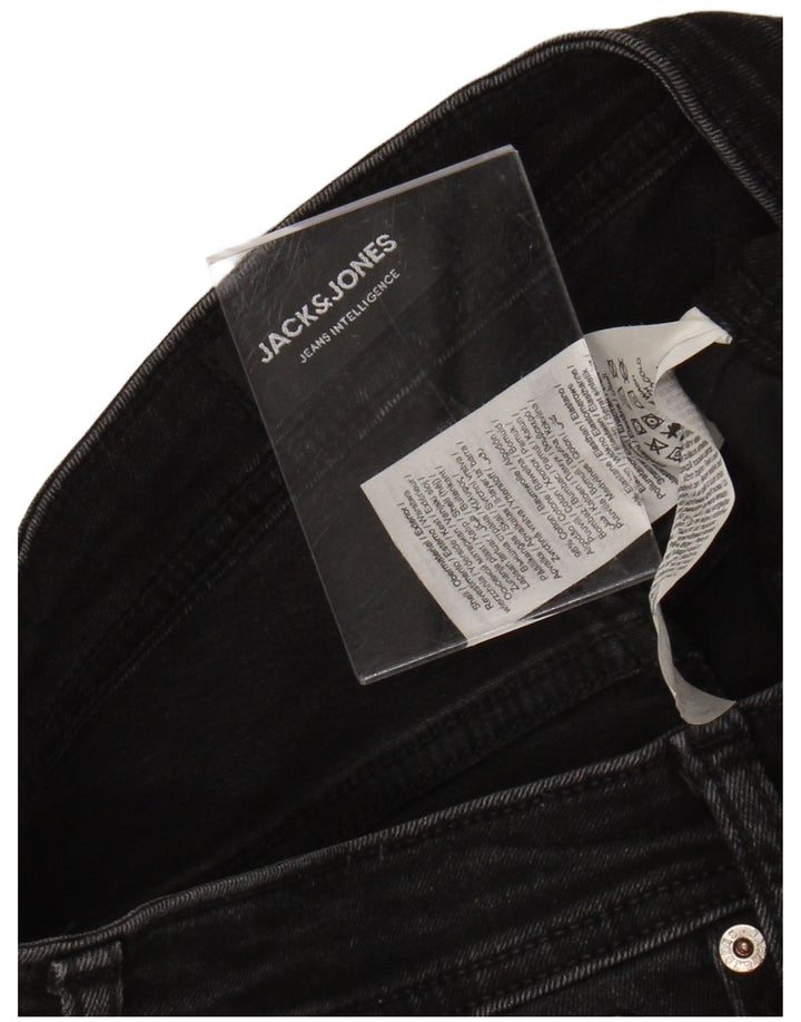 Jack & Jones Vaqueros pitillo desgastados para hombre W32 L32 Algodón negro