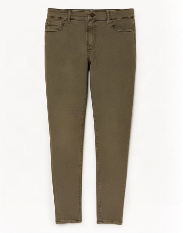 Marks & Spencer Vaqueros pitillo The Ivy para mujer, talla 44, talla grande, W32 L28, color caqui