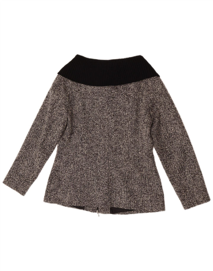 Luisa Spagnoli Chaqueta Blazer para Mujer IT 46 Grande Lana Gris Moteada