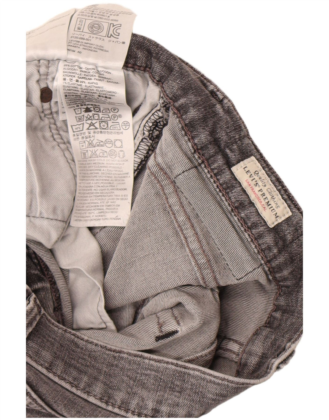 Levi's Vaqueros ajustados para hombre W32 L32 Algodón gris