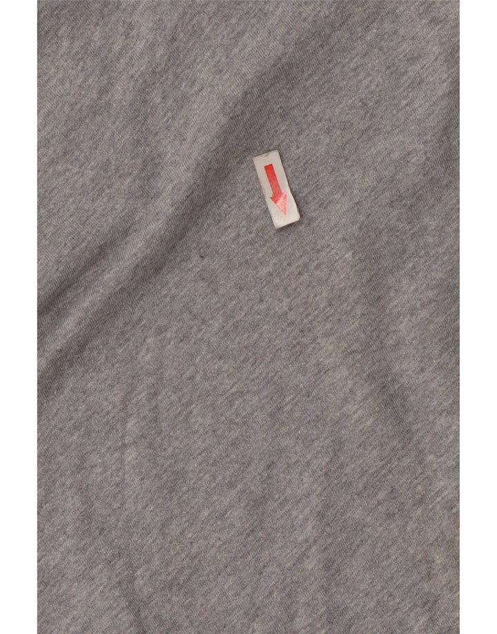 Adidas Hombre Top Manga Larga Algodón Moteado Gris Medio