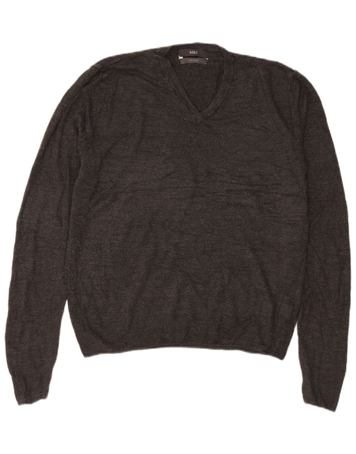 Marks & Spencer Suéter con Cuello en V para Hombre Acrílico Gris Grande
