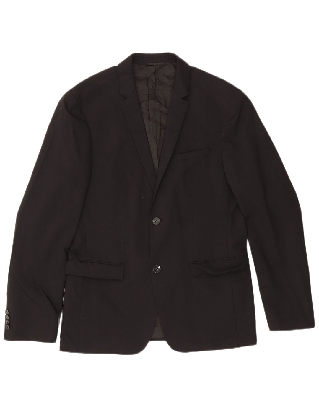 CALVIN KLEIN Chaqueta tipo blazer de 2 botones para hombre IT 48 Lana negra mediana
