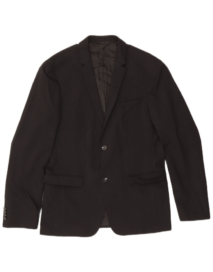 CALVIN KLEIN Chaqueta tipo blazer de 2 botones para hombre IT 48 Lana negra mediana
