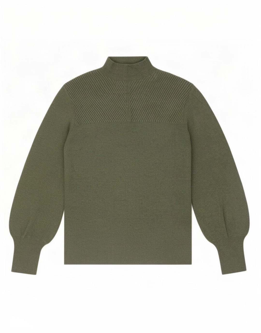 Marks & Spencer - Jersey con cuello alto para mujer, talla 40, color verde medio