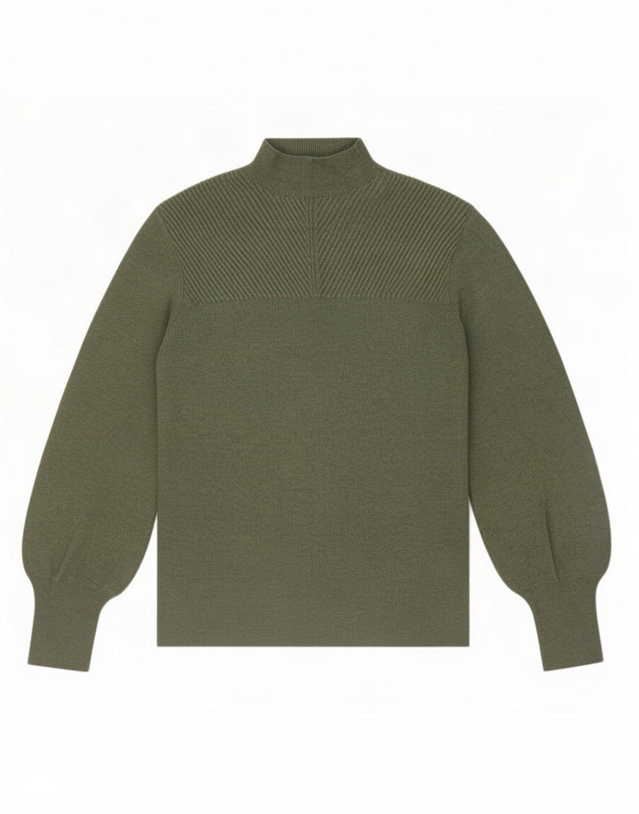Marks & Spencer - Jersey con cuello alto para mujer, talla 40, color verde medio
