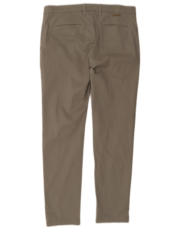 SIVIGLIA Pantalón chino ajustado para hombre W36 L32 Algodón gris