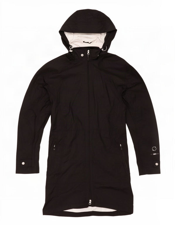 Eddie Bauer Chubasquero con capucha para mujer UK 46 Large Nylon negro