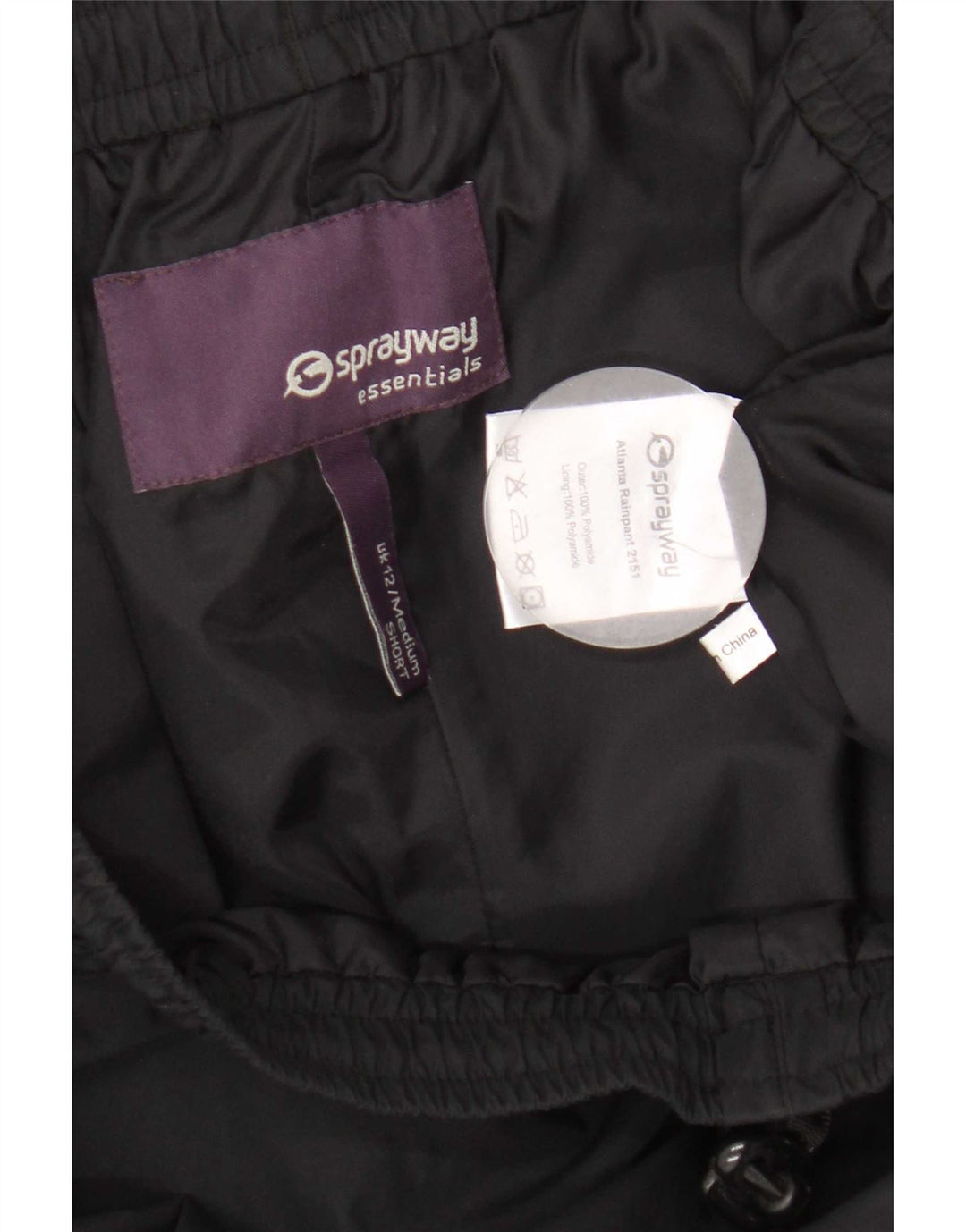 Pantalones de chándal para mujer Sprayway UK 12 Medium Black Nylon