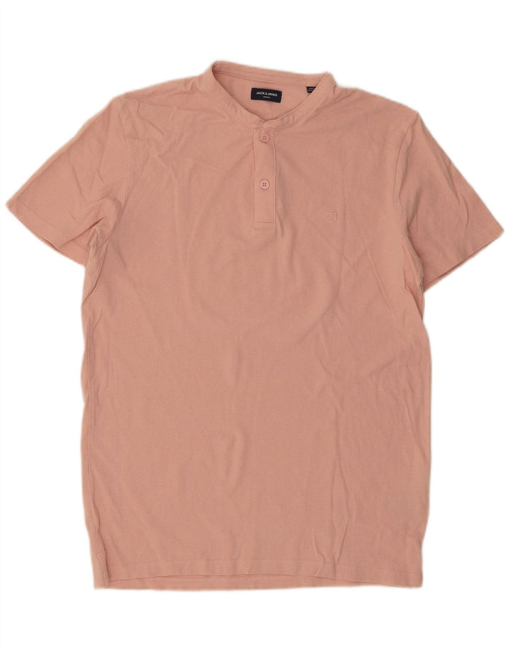 JACK & JONES Polo Premium para hombre de algodón rosa medio