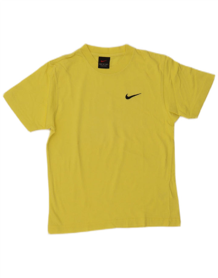 NIKE Camiseta Mujer Top UK 8 Small Amarillo Algodón