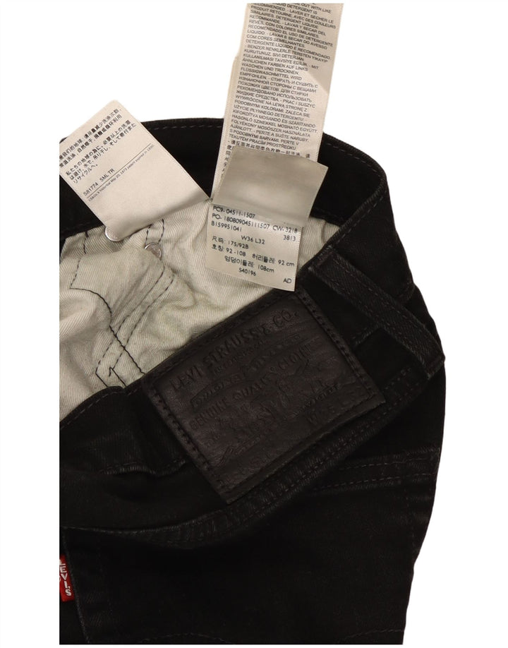 LEVI'S Vaqueros ajustados 511 para hombre W36 L32 Algodón negro