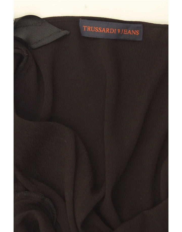 Trussardi Top con hombros descubiertos para mujer IT 48 XL Viscosa negra