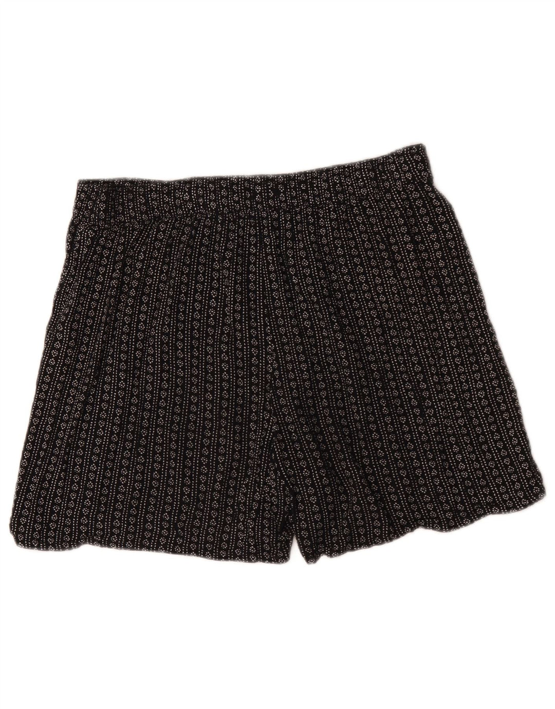 Marks & Spencer Pantalones cortos con estampado abstracto para mujer UK 12 Medium W34 Negro