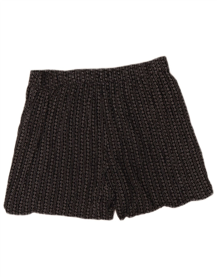 Marks & Spencer Pantalones cortos con estampado abstracto para mujer UK 12 Medium W34 Negro