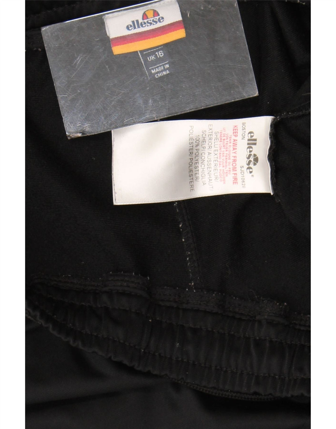 Ellesse Pantalones cortos deportivos para mujer UK 46 Grande Poliéster negro